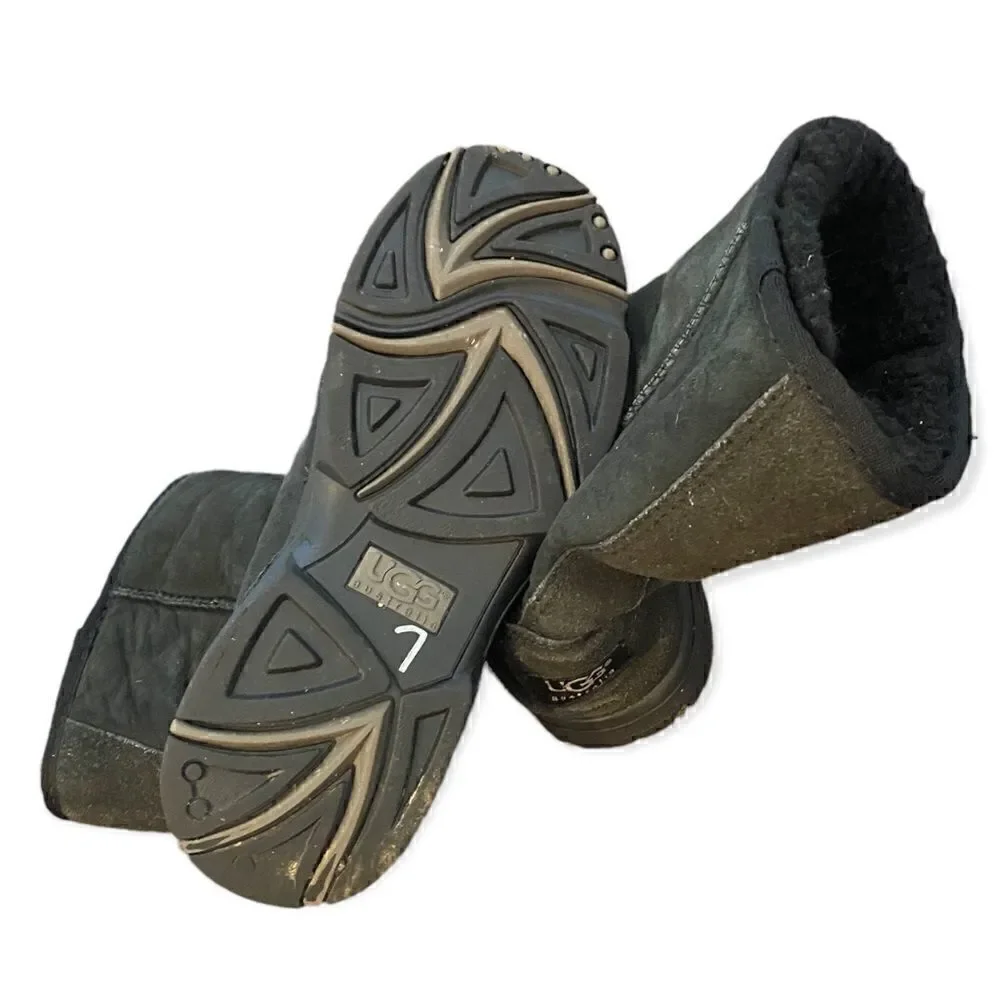 Ugg Ultimate Short Boots Black womens 7 shearling